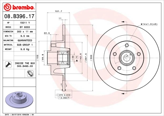 08B39617 Brembo