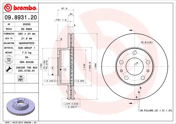 09893120 Brembo