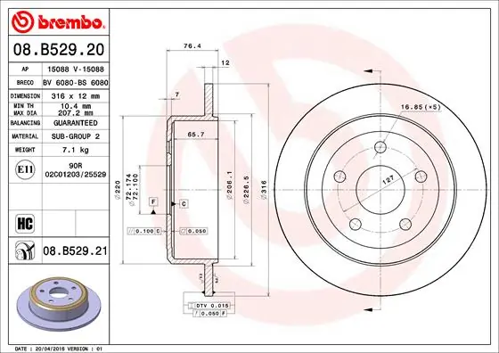 08B52921 Brembo