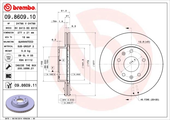 09860910 Brembo