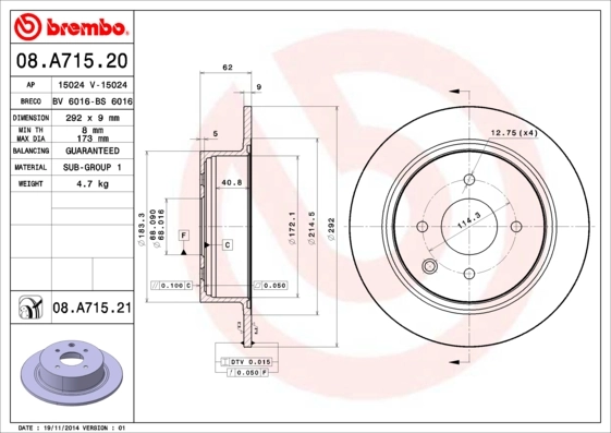 08A71520 Brembo