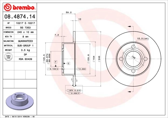 08487414 Brembo