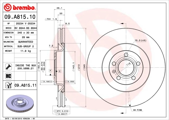 09A81510 Brembo