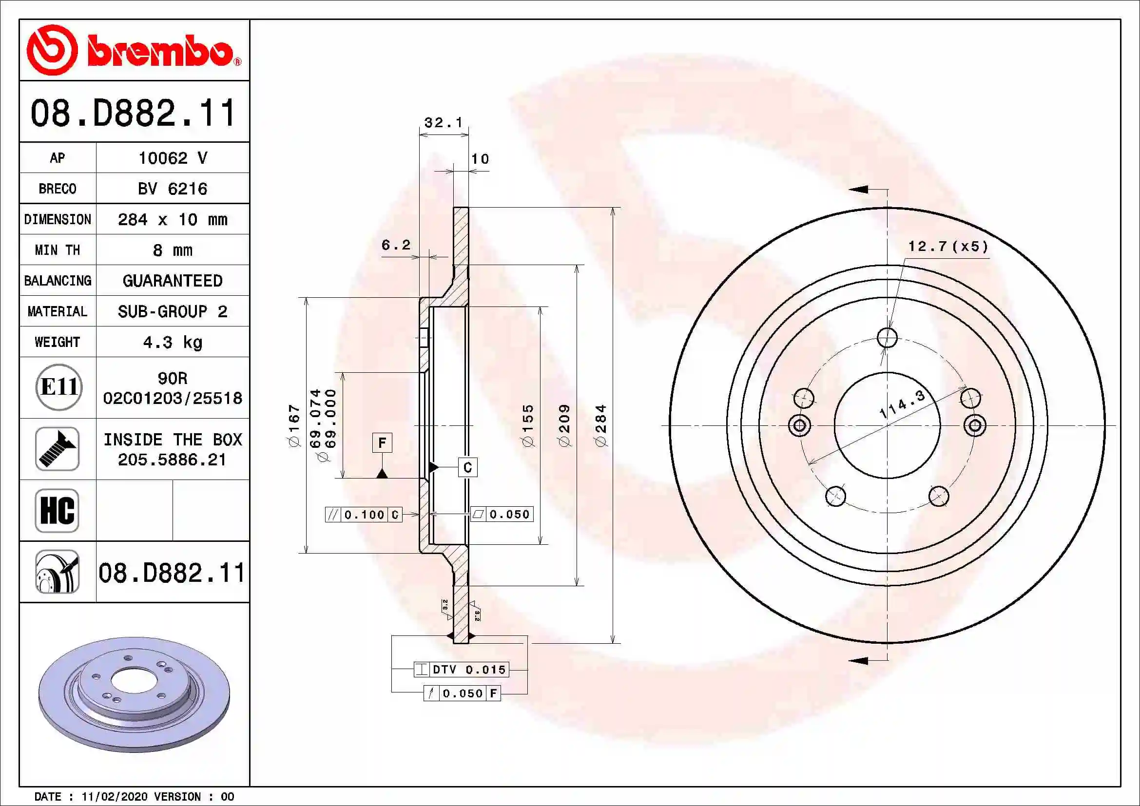 08D88211 Brembo