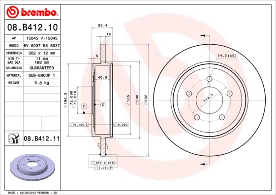 08B41210 Brembo