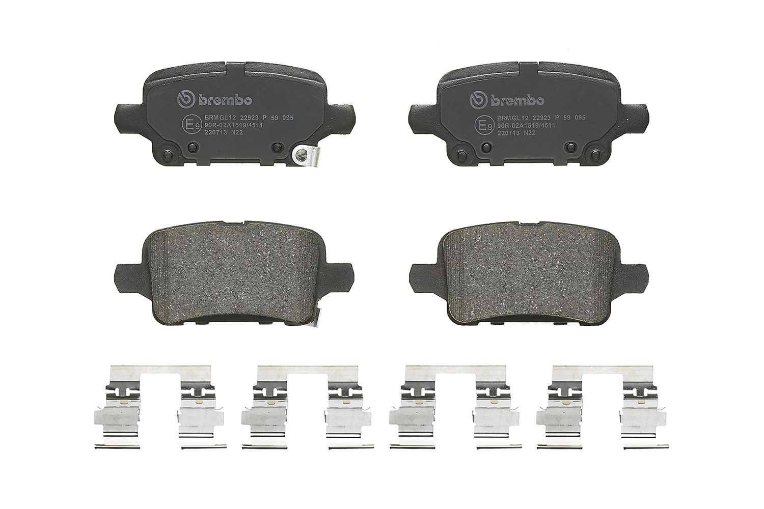 P59095 Brembo Pastillas freno traseras
