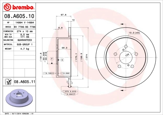 08A60510 Brembo