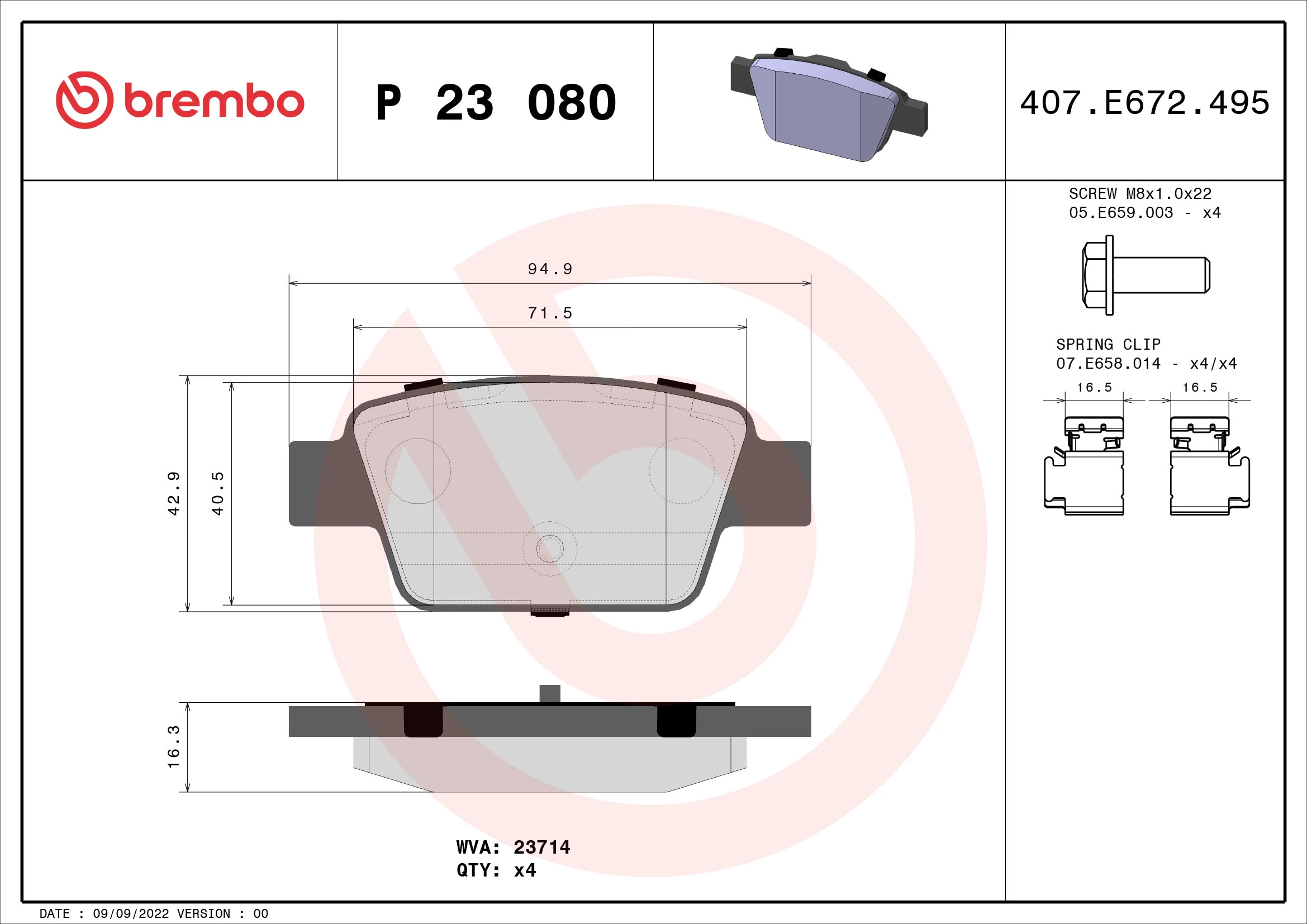 P23080 Brembo