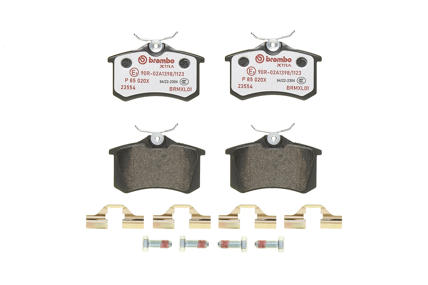 P85020X Brembo Pastillas freno traseras