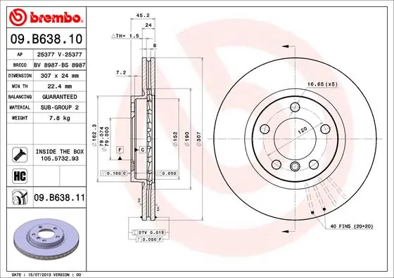 09B63810 Brembo