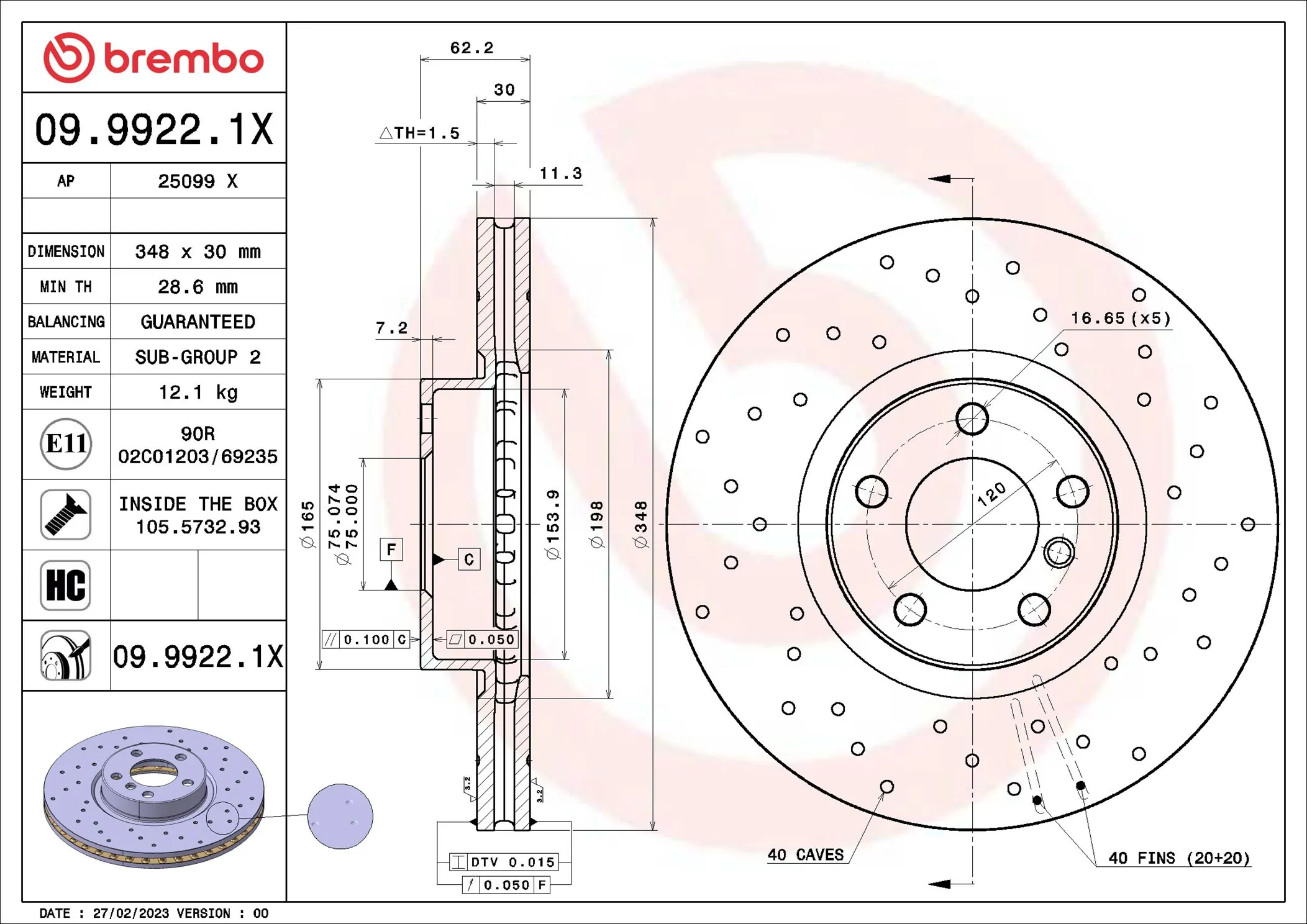 0999221X Brembo