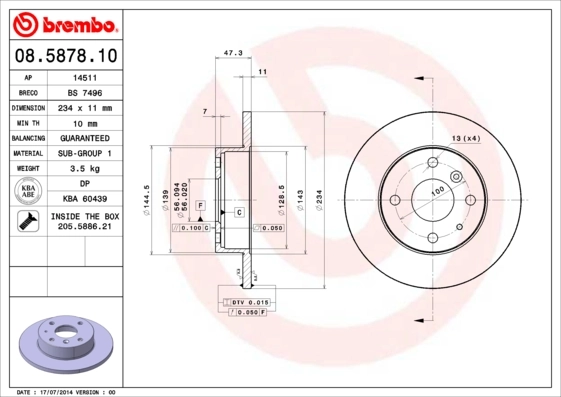 Discos Geely CK  (2005-2008)