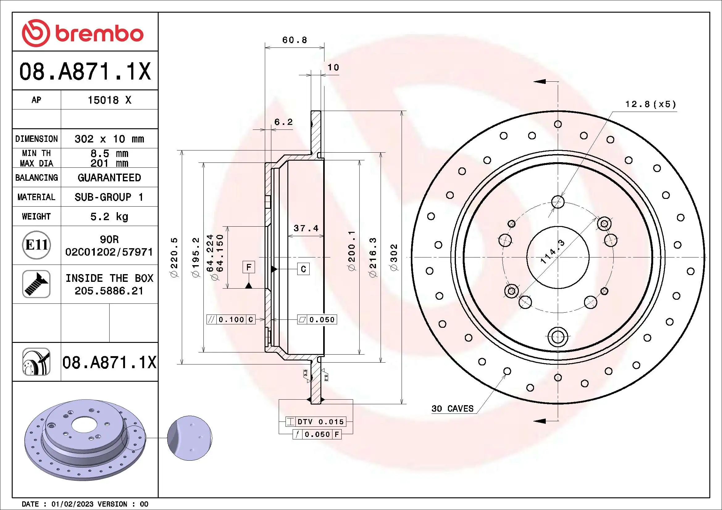 08A8711X Brembo