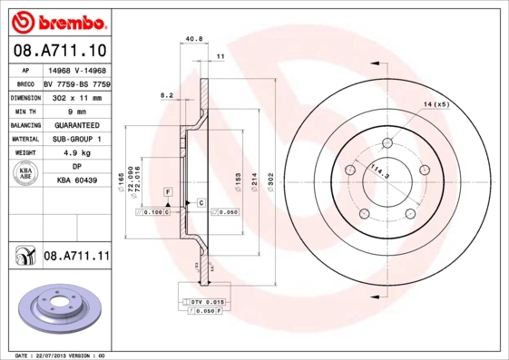 08A71110 Brembo