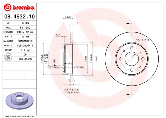 08493210 Brembo