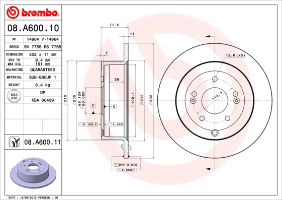 08A60010 Brembo