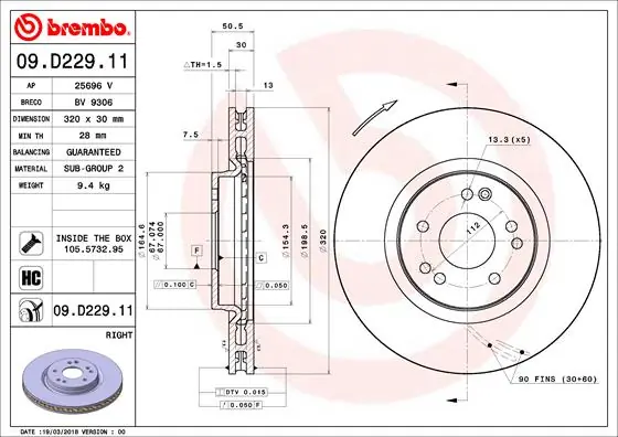 09D22911 Brembo