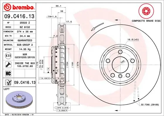 09C41613 Brembo
