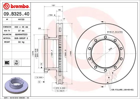 09B32540 Brembo