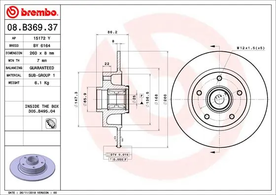 08B36937 Brembo