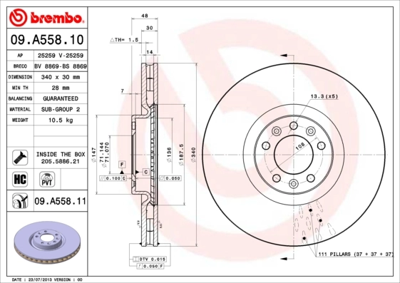 09A55810 Brembo