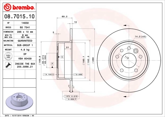 08701510 Brembo