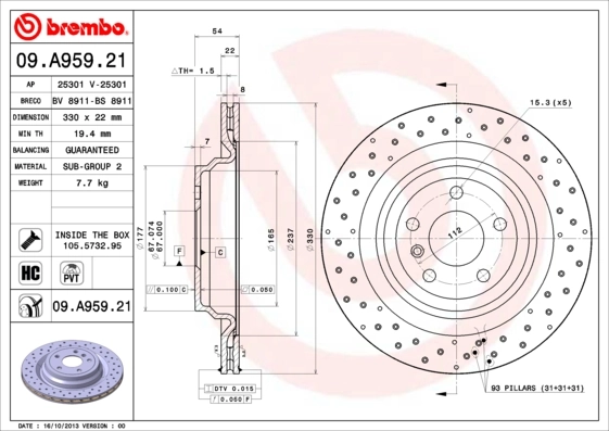 09A95921 Brembo