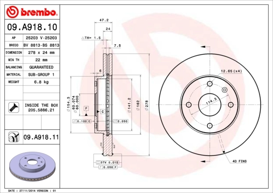09A91810 Brembo