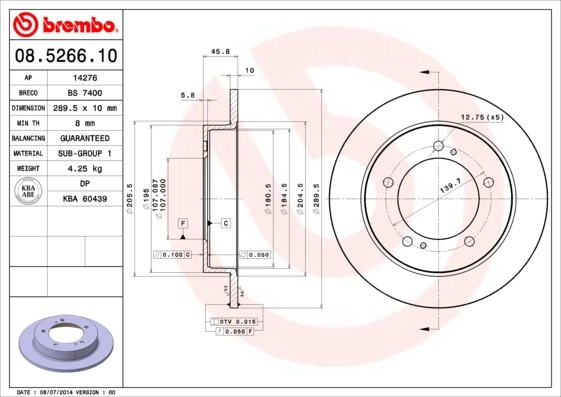08526610 Brembo