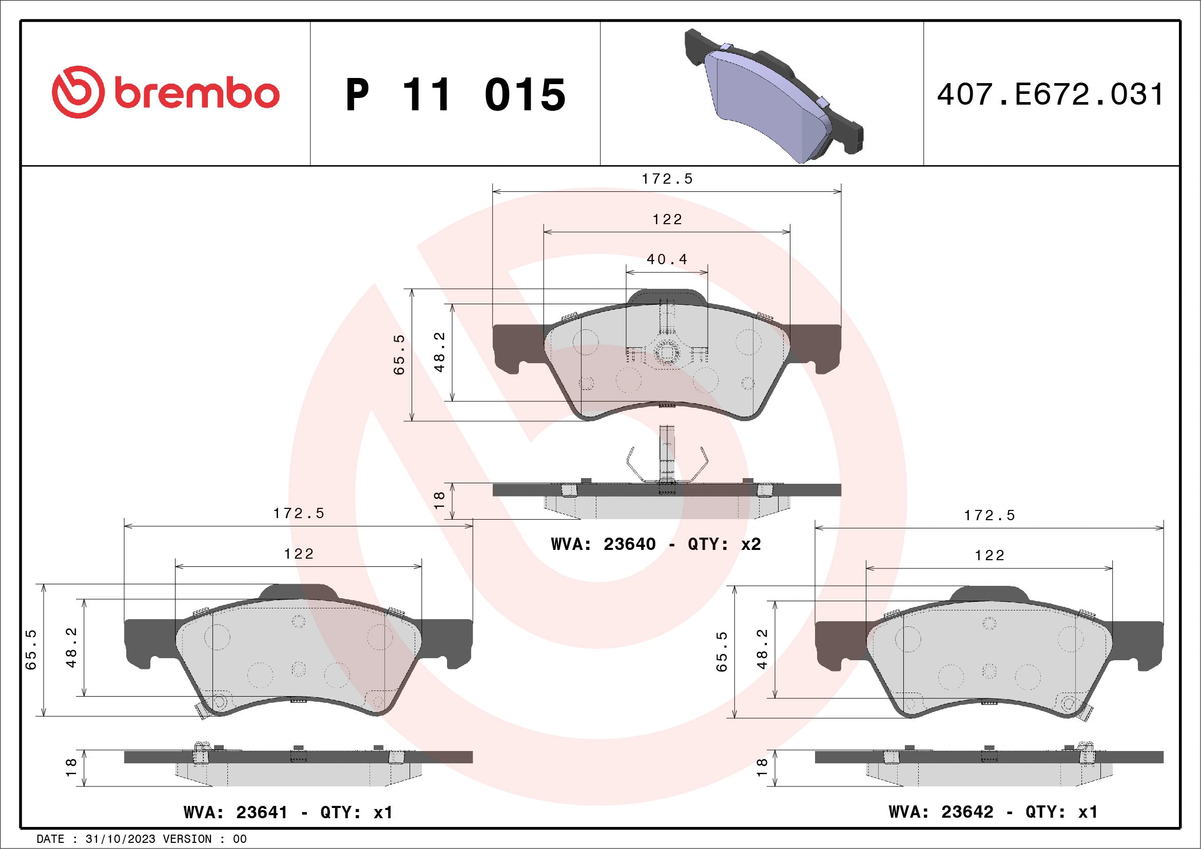 P11015 Brembo