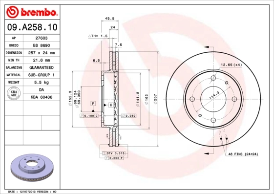 09A25810 Brembo