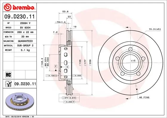 09D23011 Brembo