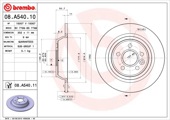08A54010 Brembo