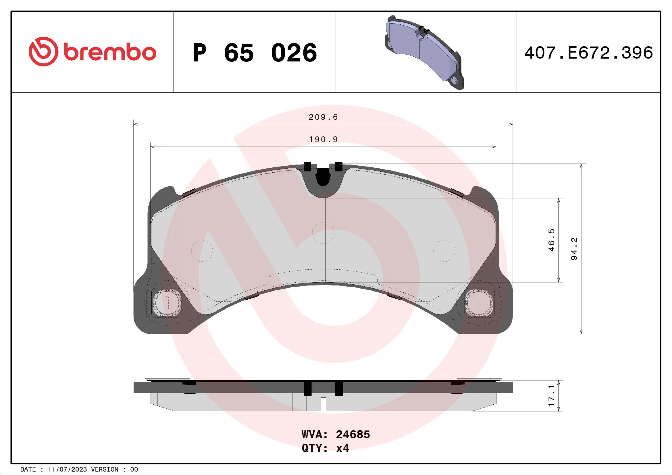 P65026 Brembo