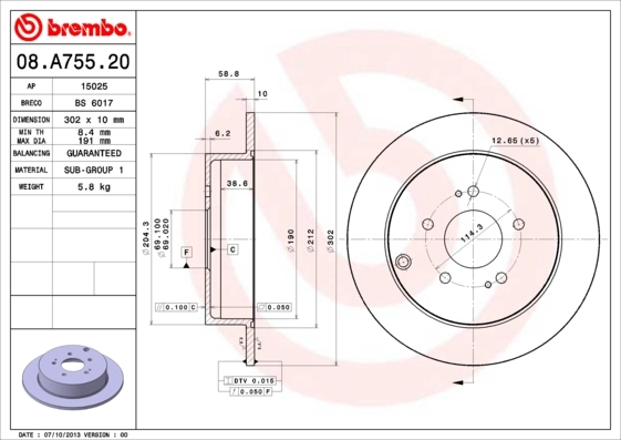 08A75520 Brembo