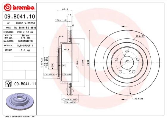 09B04110 Brembo