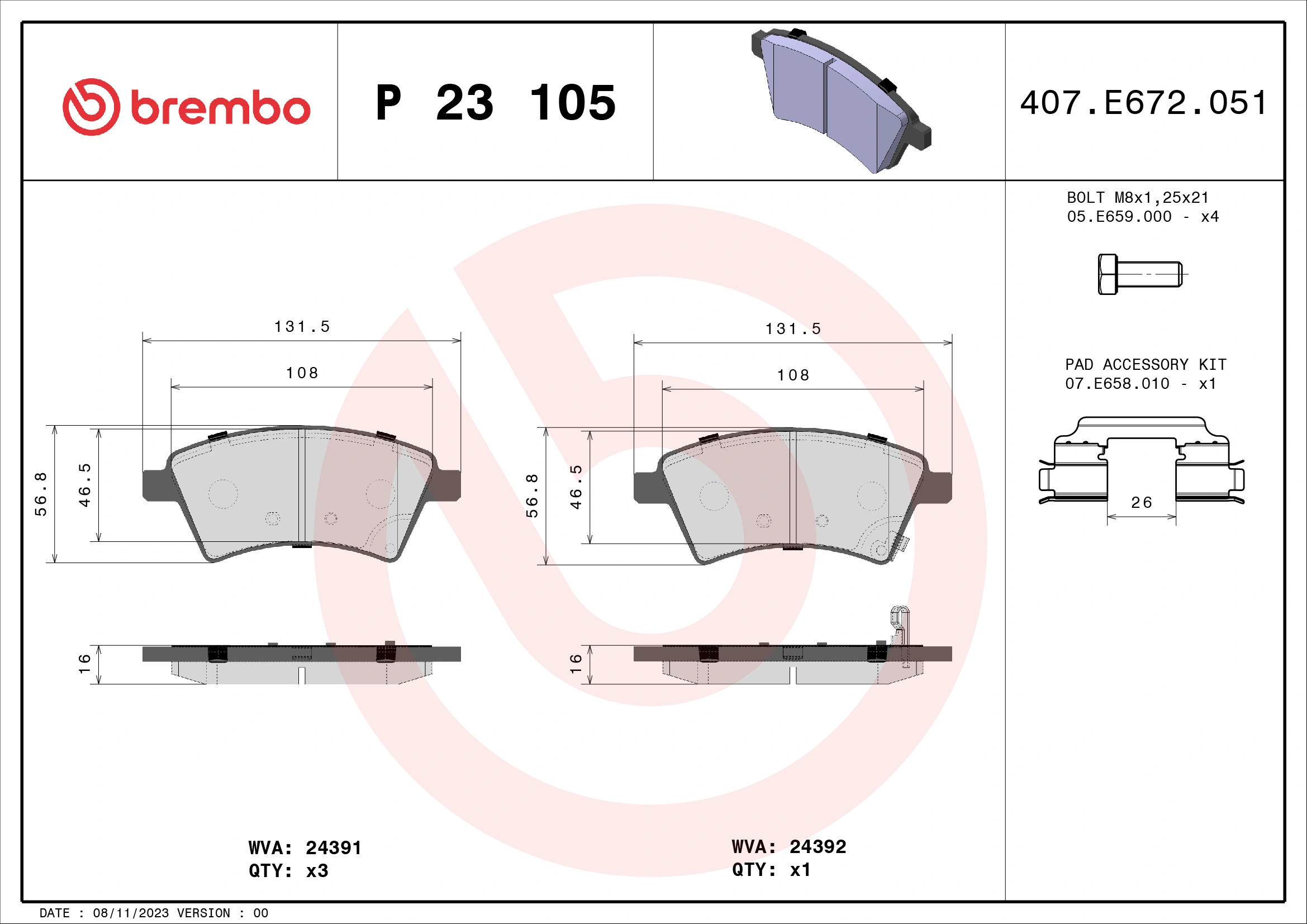 P23105 Brembo