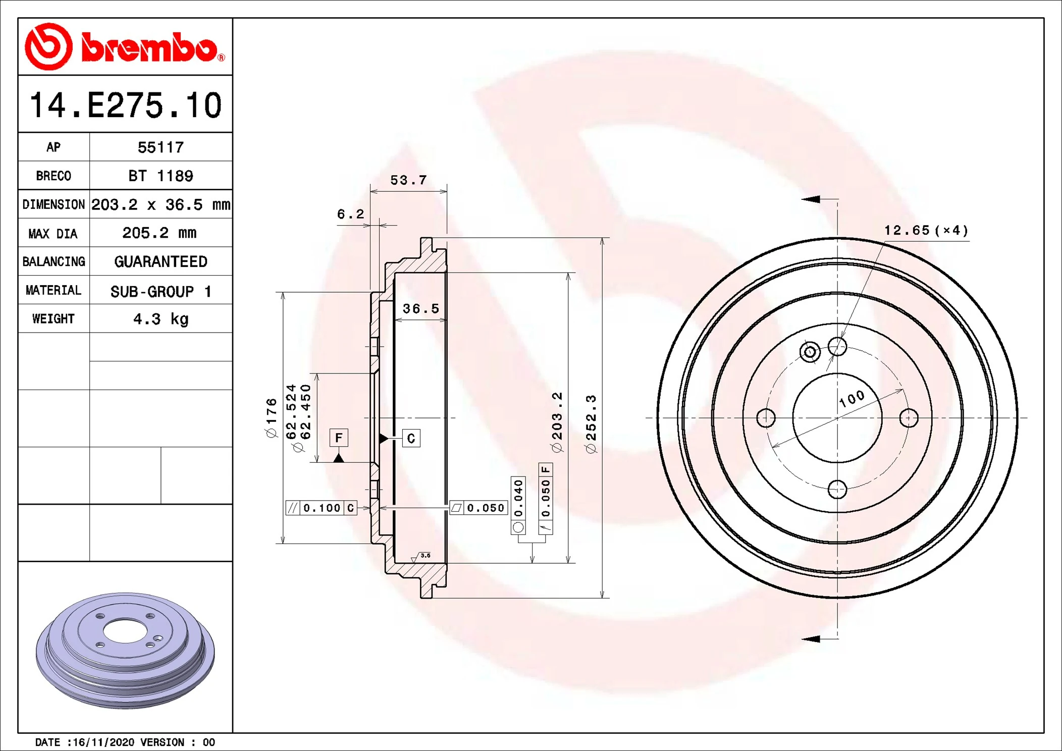 Comprar Tambor de freno trasero Accent IV RB
