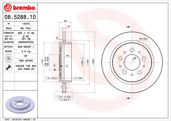 08528810 Brembo