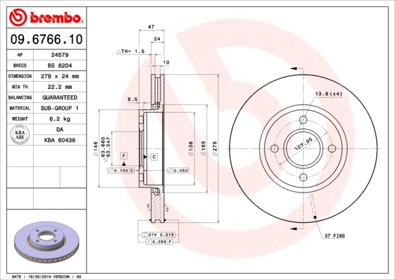 09676610 Brembo