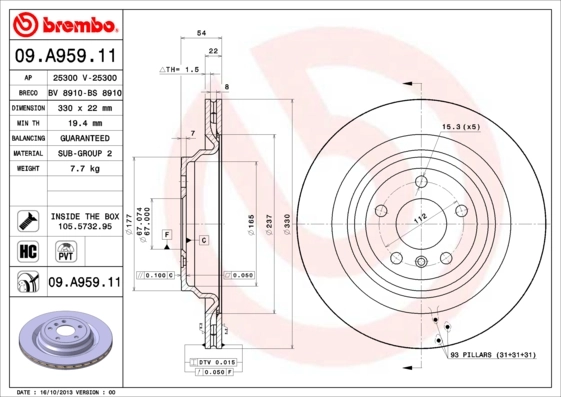 09A95911 Brembo
