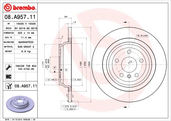 08A95711 Brembo