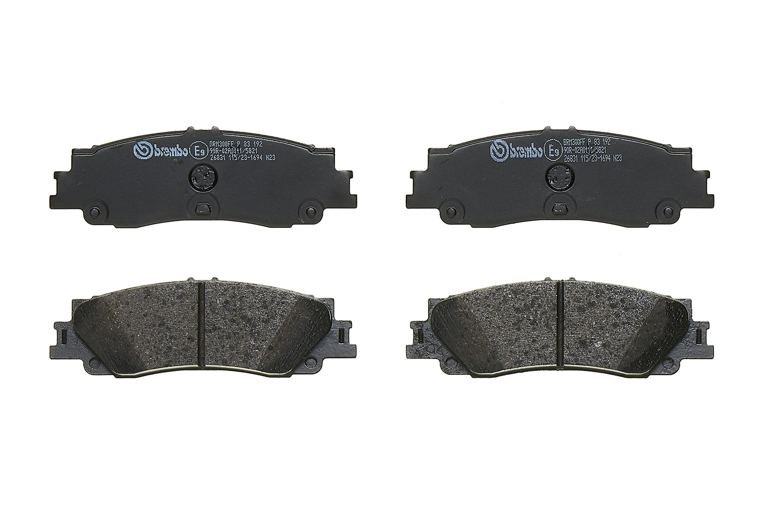 P83192 Brembo Pastillas freno traseras