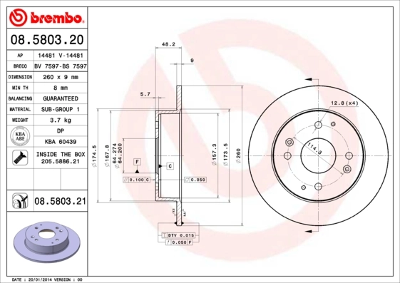 08580320 Brembo