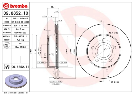 09885210 Brembo