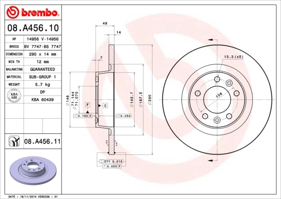 08A45611 Brembo