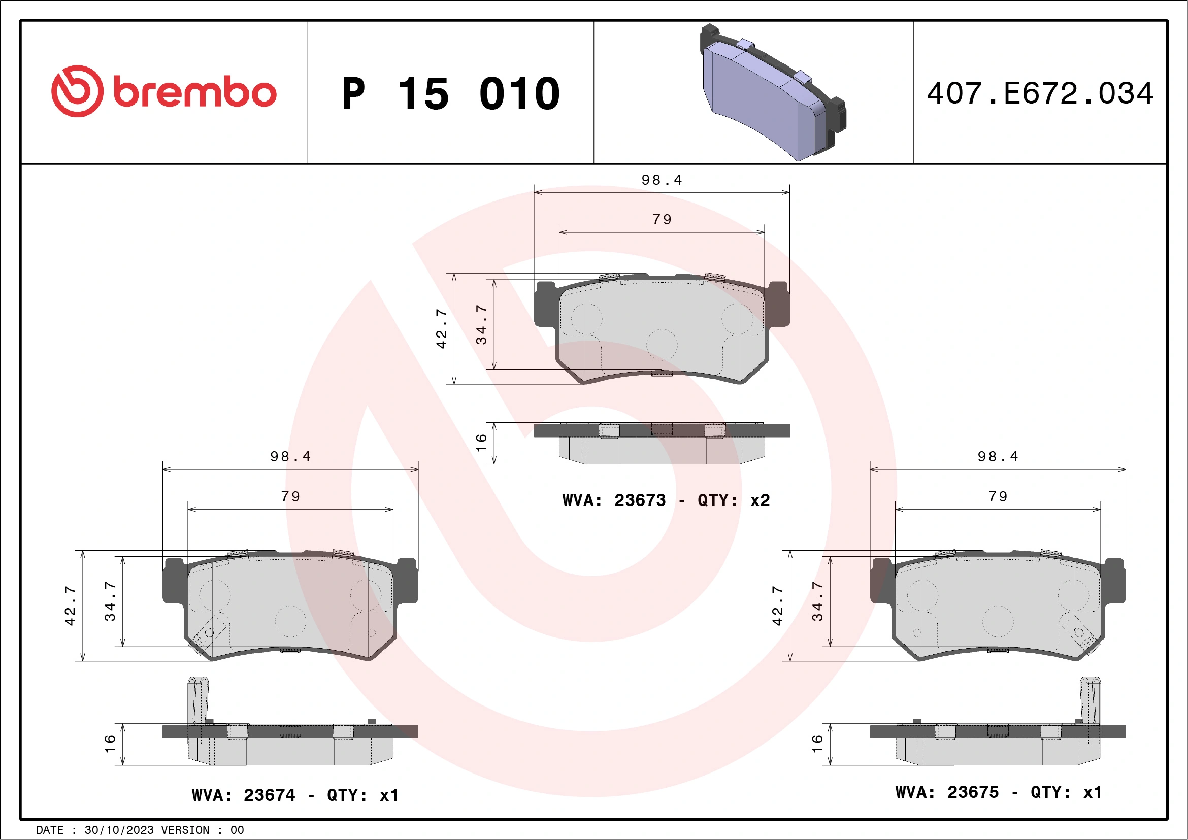 P15010 Brembo