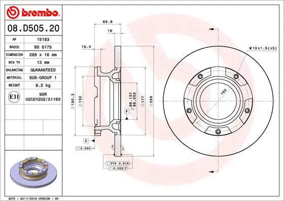 08D50520 Brembo