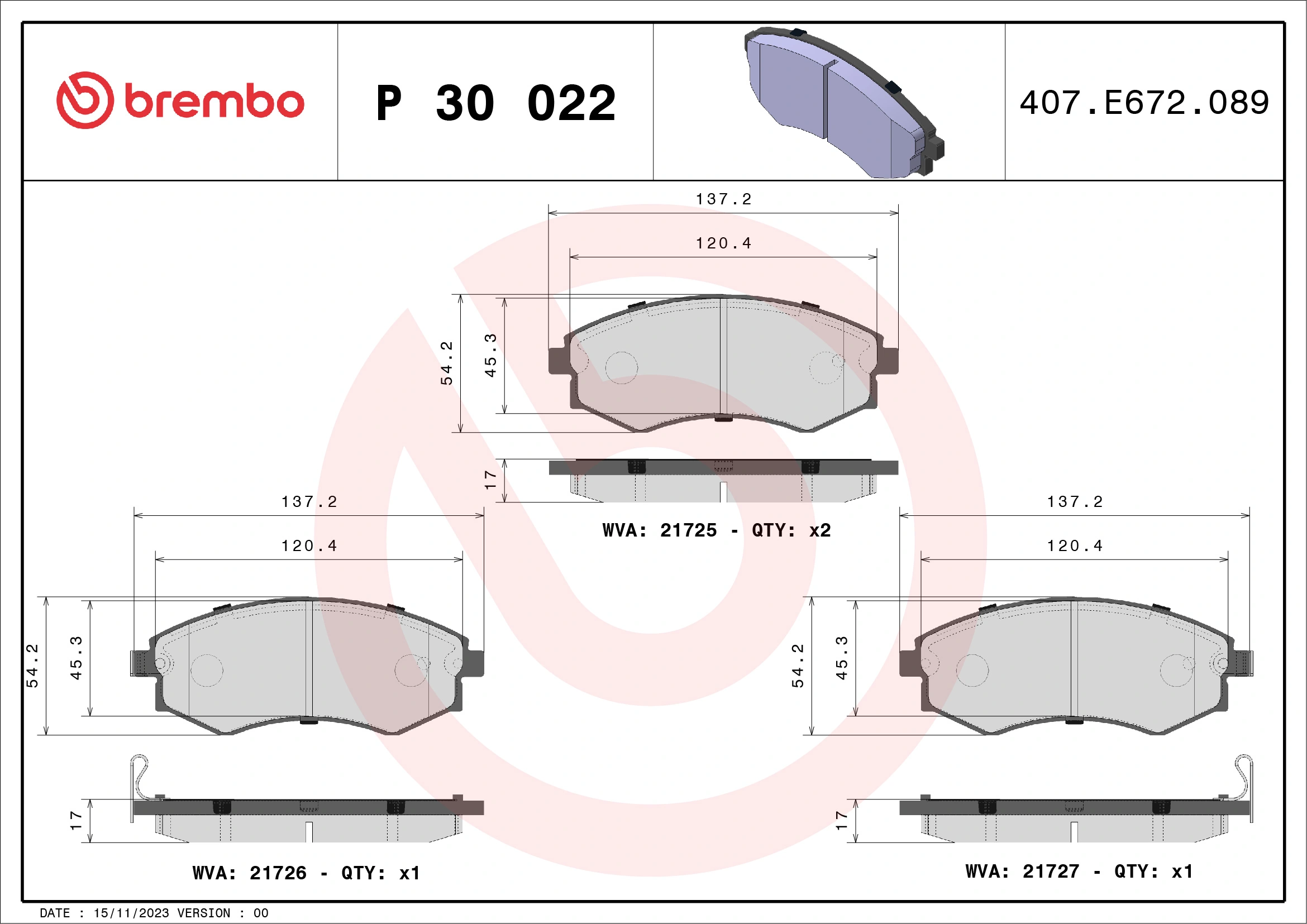 P30022 Brembo