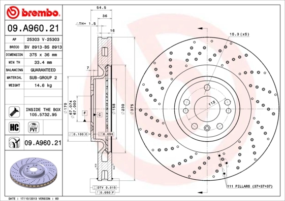 09A96021 Brembo